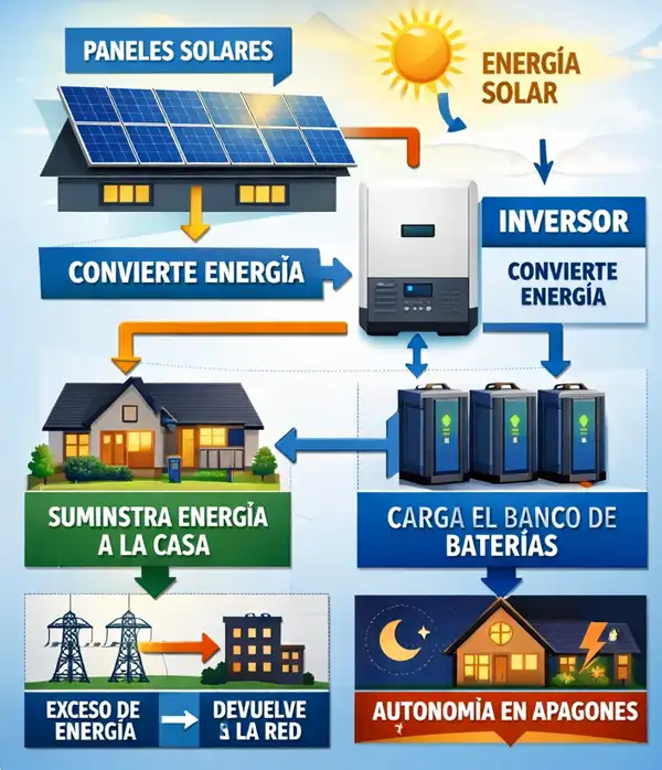 Cómo funcionan las baterías solares
