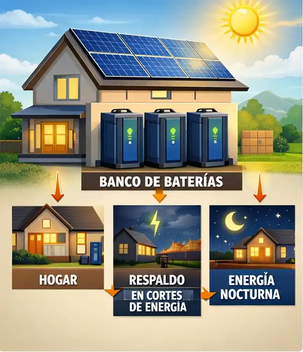 Para qué sirven las baterías en un sistema solar